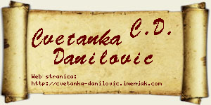 Cvetanka Danilović vizit kartica